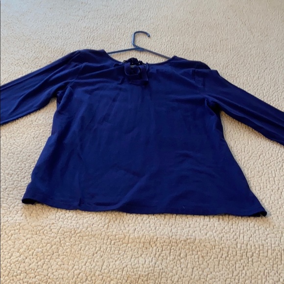 Never worn - Talbots Cotton top with tie back - Picture 4 of 4